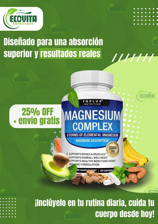 Magnesium Complex 8 en 1 – 1000 mg | 60 cápsulas